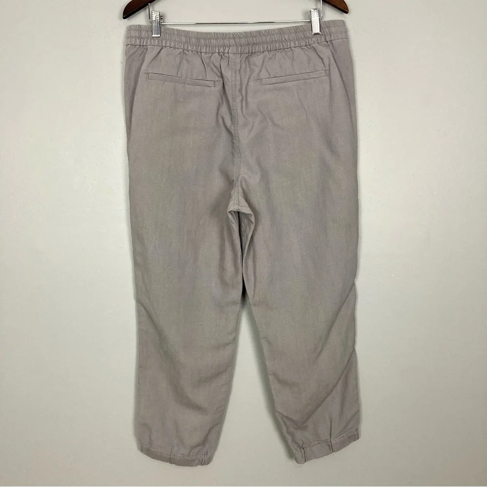 J. Crew Point Sur Seaside Jogger Pants Women’s Size 12 Pull On Linen Blend Beach